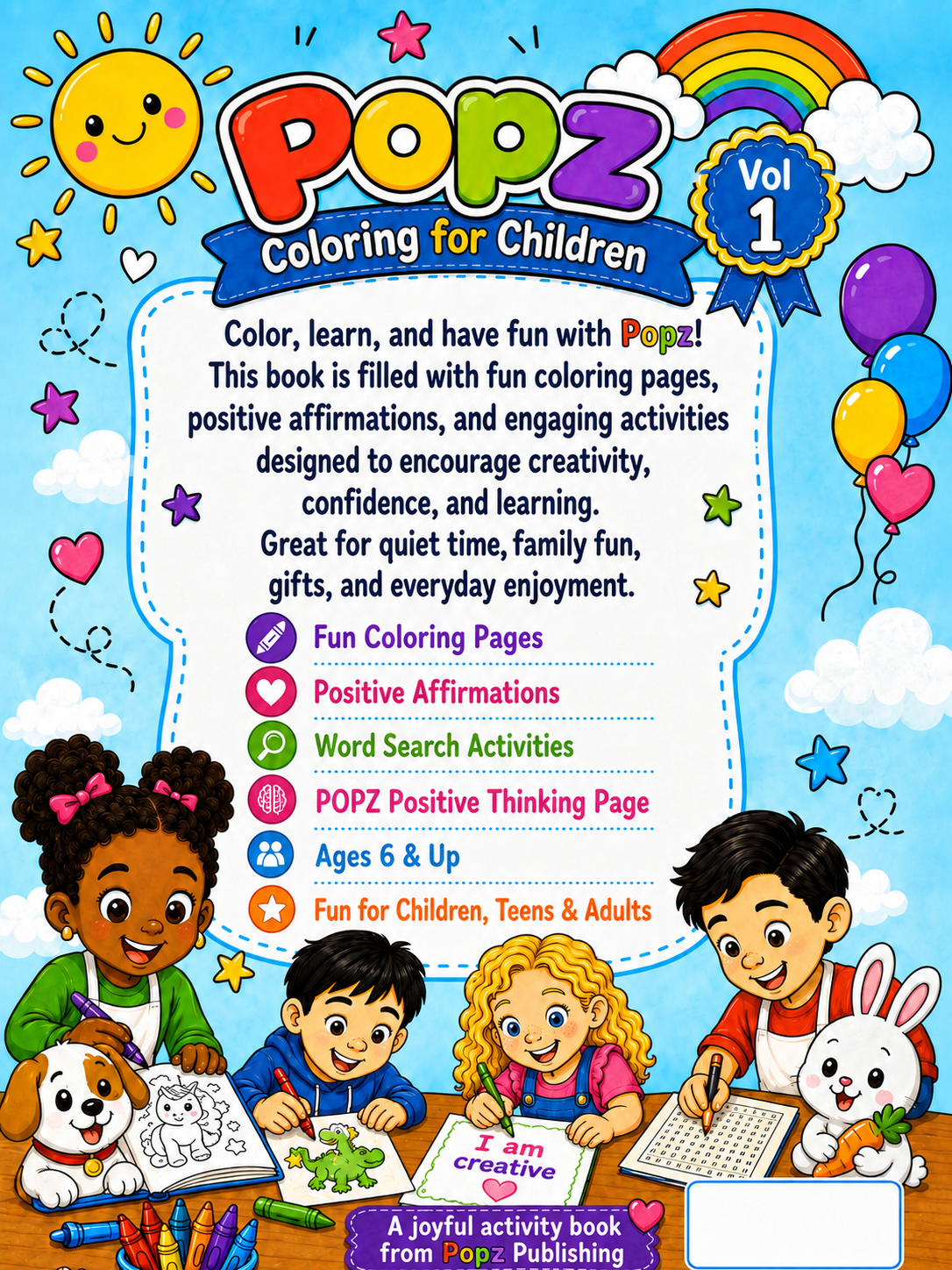 Cover of Popz Coloring for Children — Vol 1 by Eric C. Hutchison