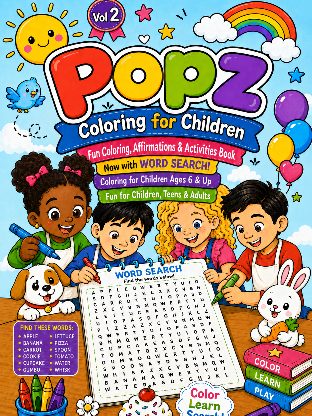 Cover of Popz Coloring for Children — Vol 2 by Eric C. Hutchison